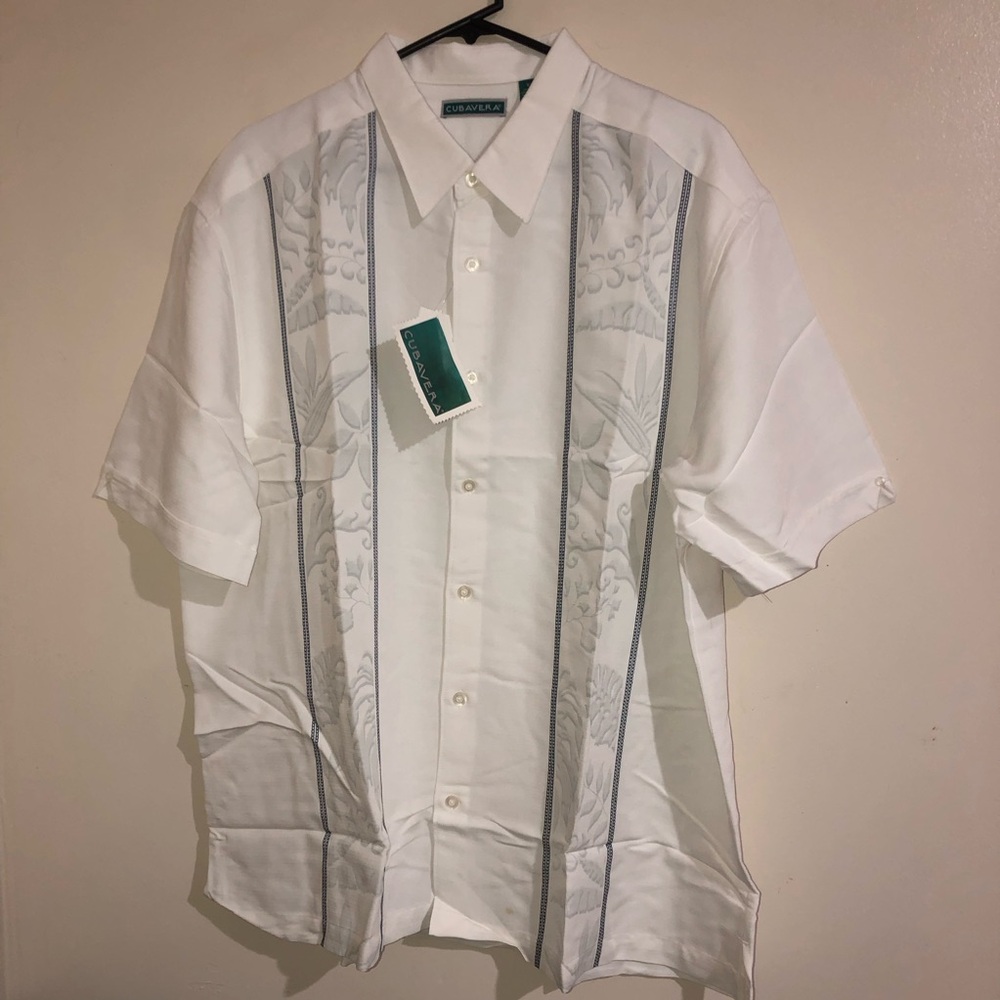 Cubavera Men's White Short Sleeve Shirt Size XXL